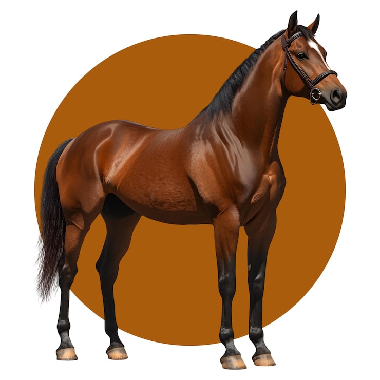 PSD hest isoleret på transparent baggrund hest png