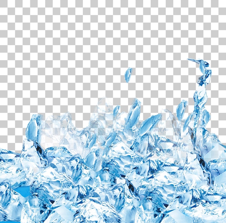 PSD 氷の青い立方体の背景