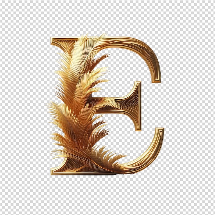 PSD isoleret 3d-bogstav på et gennemsigtigt png canva