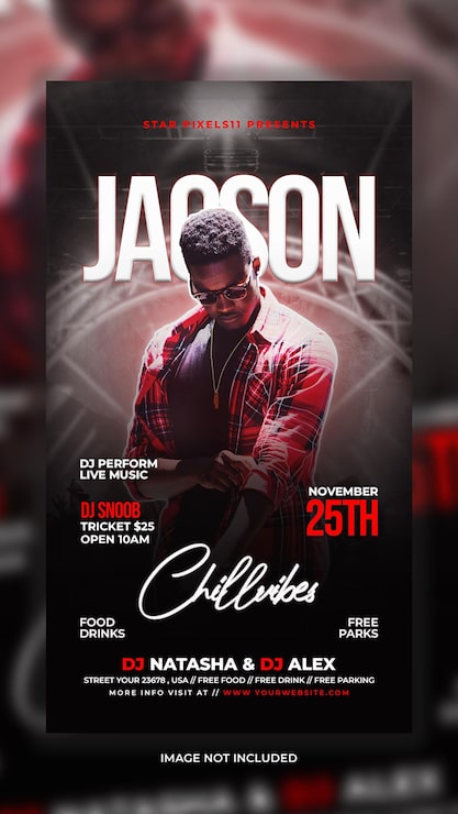 PSD jackson livemusik eventflyer