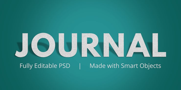 PSD journaltekststileffekt