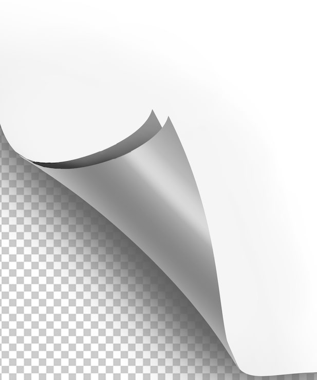 PSD kağıt kıvrımı mockup