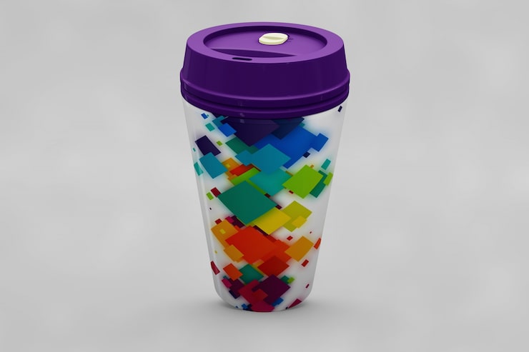PSD kreativ mockup af take away-kop