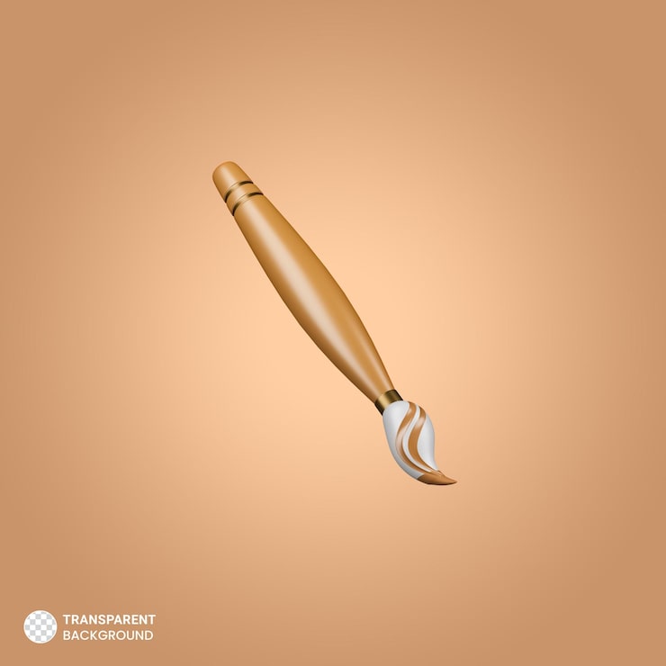 PSD målarpenselikon 3d-rendera illustration