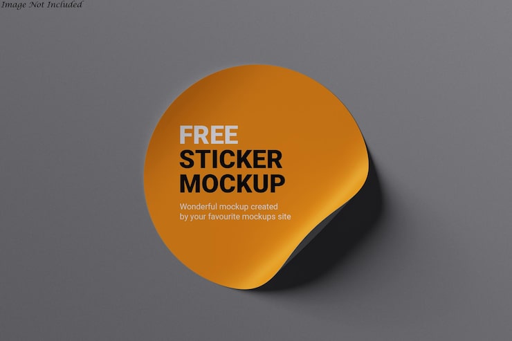 PSD mockup naklejki