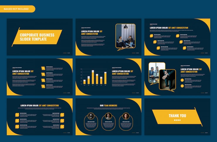 PSD modern kurumsal startup iş sunumu slayt şablonu tasarımı