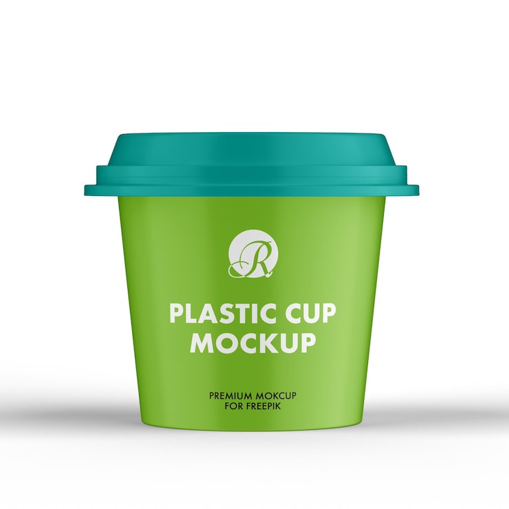 PSD plastik is kop mockup