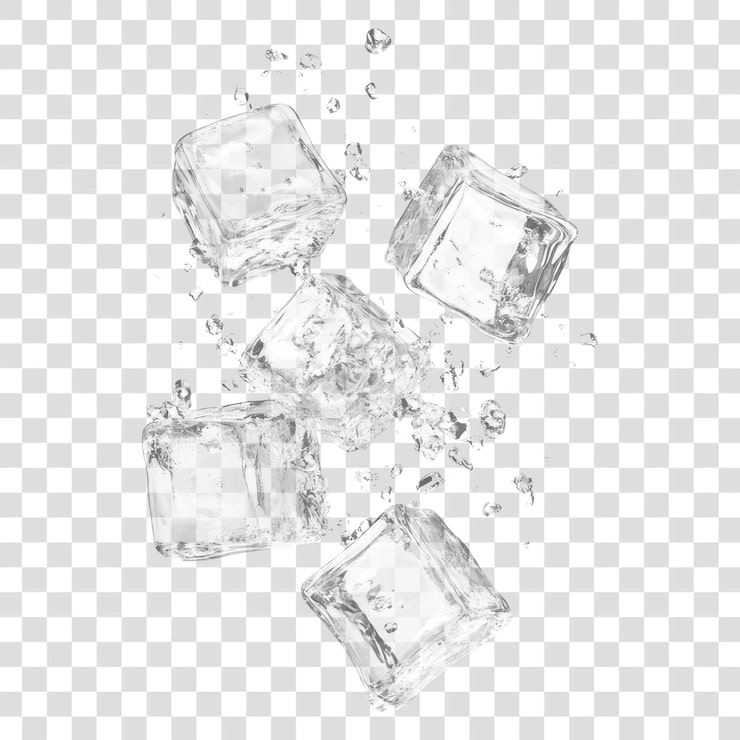 PSD png 爆発する氷の結晶のキューブ アクセサリー