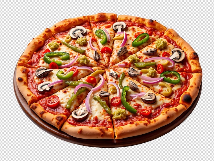 PSD pyszna pizza odizolowana na przezroczystym tle