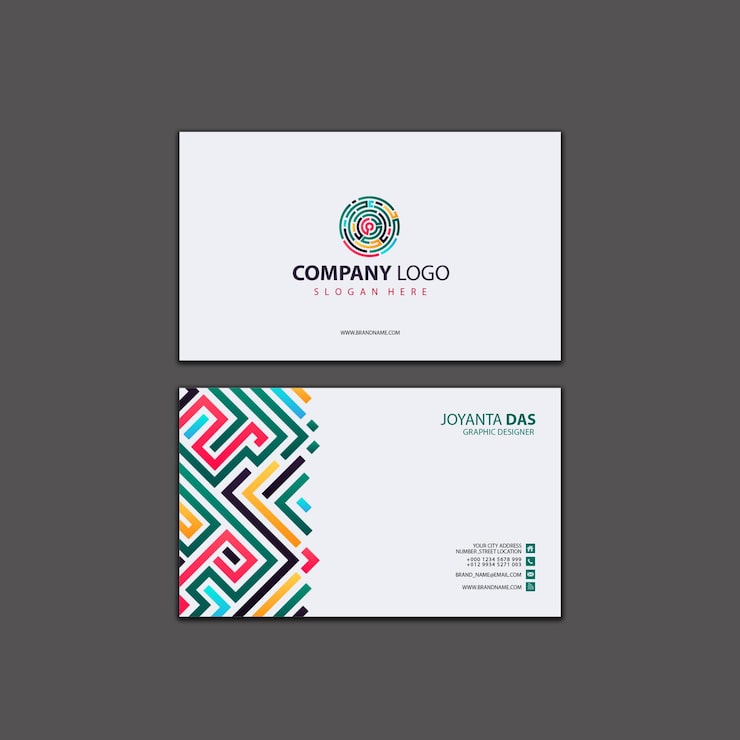 PSD sjabloon voor modern creatief wit schoon visitekaartjes