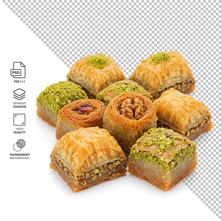 PSD tatlı baklava çeşitleri