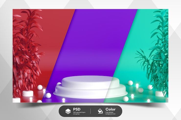 PSD tło sceny 3d