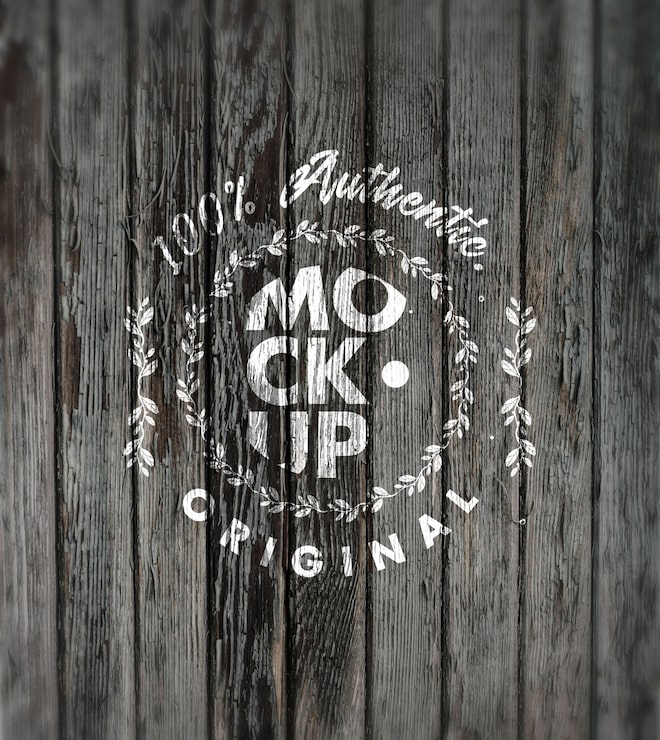 PSD trämockupdesign