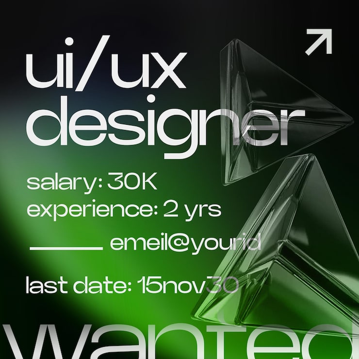 PSD ui/ux设计师招聘广告