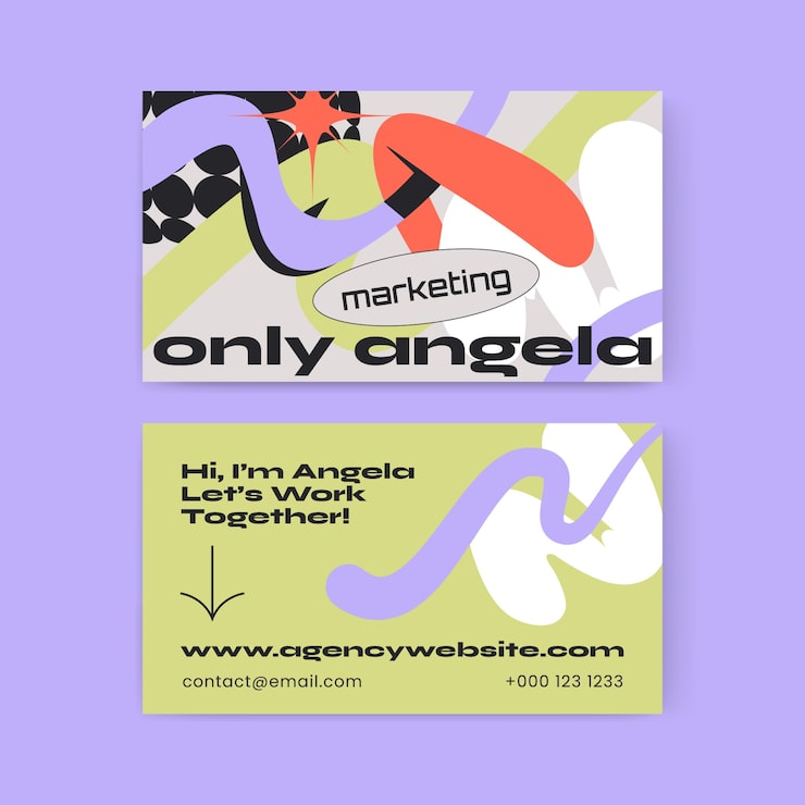 Abstract shape business card design