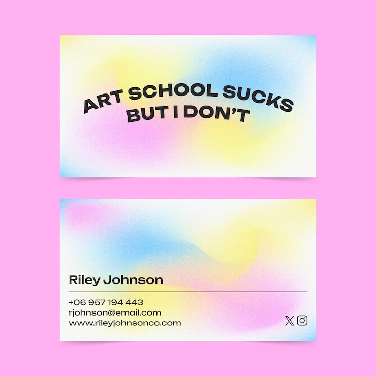 Gradient authentic business card template
