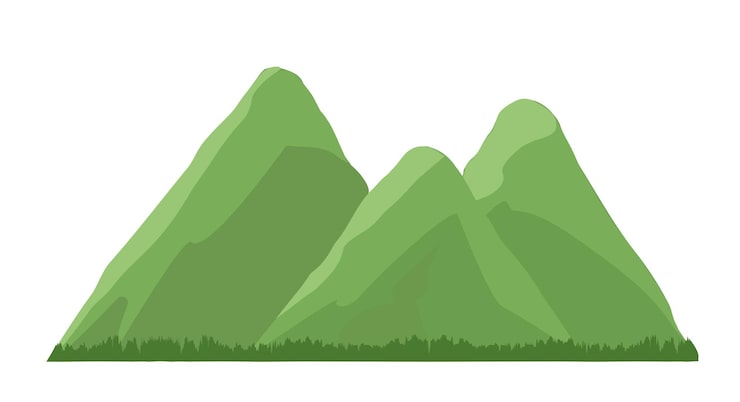 Vector 녹색 산 아이콘