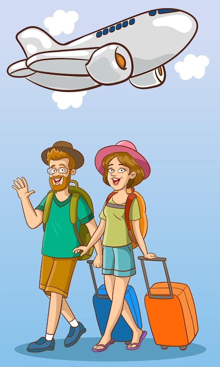 Leuke familie die hun koffers inpakt en op vakantie gaat.