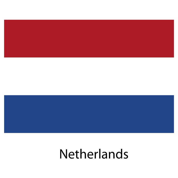 Vlag van het land nederland Vector illustratie