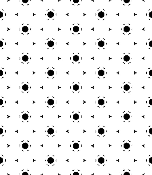 Zwart-wit naadloos abstract patroon achtergrond en achtergrond Grijschaal ornamentele ontwerp