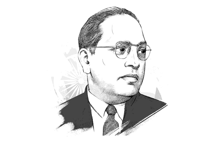 Vektor dr babasaheb ambedkar illustrationsskiss