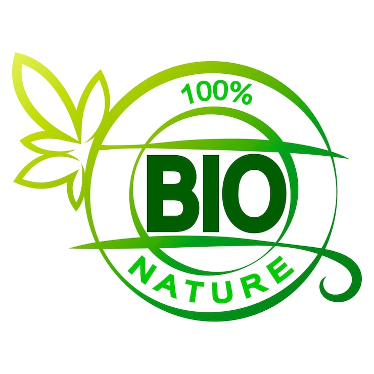 Vektor ekologisk grön bioskylt