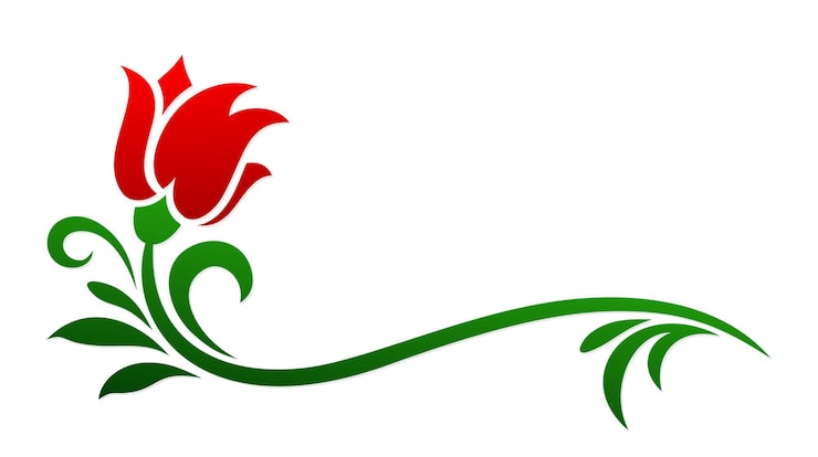 Vektor et symbol på en stiliseret haveblomst