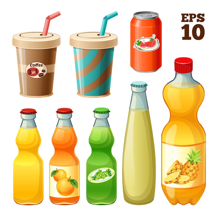 Vektör limonata ve kahve.