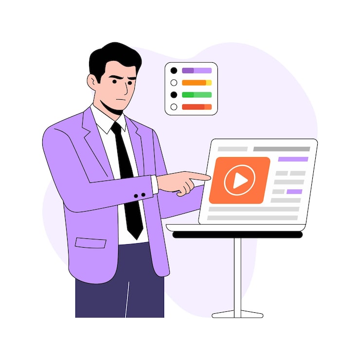 Vektor nem at redigere flad illustration af online kampagneanalyse