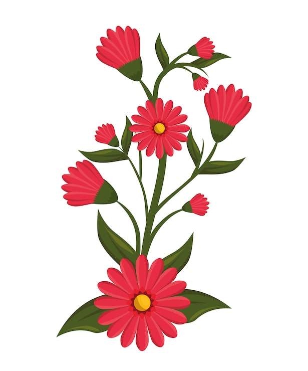 Vektor søtt blomsterplanteikon