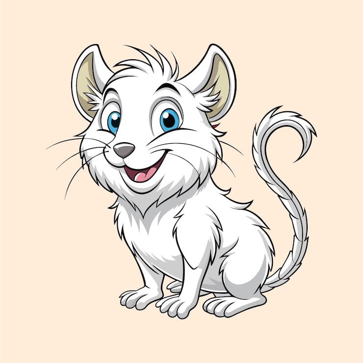 Vektori söpö rotta sarjakuvahahmo clip art