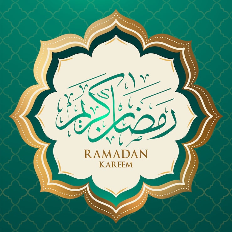 Wektor ramadan kareem arabska kaligrafia karta dla świętowania.