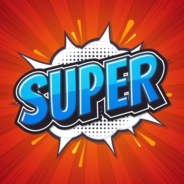 Wektor super, pop-art i komiksowa bańka mowy