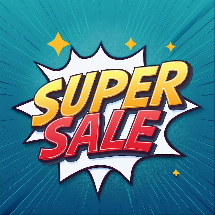 Zdjęcie konceptualizacja i renderowanie ilustracji wektorowej dla baneru kampanii super sale