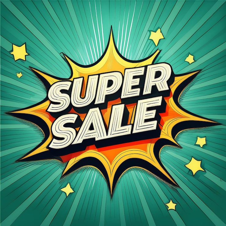 Zdjęcie opracowanie skalowalnego obrazu wektorowego dla internetowego baneru super sale