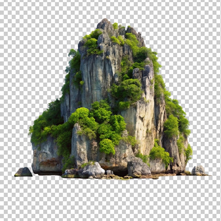 PSD đảo đá vôi trên nền trong suốt