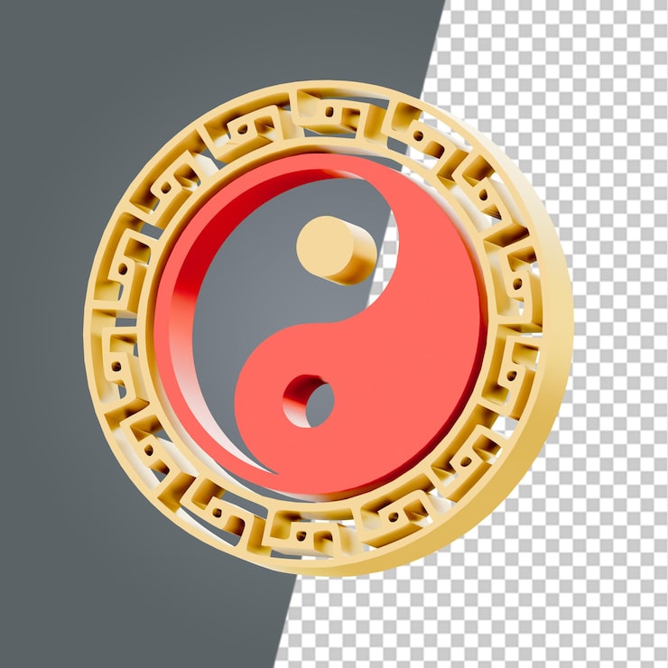 PSD hình ảnh clipart kết xuất 3d các biểu tượng văn hóa trung quốc