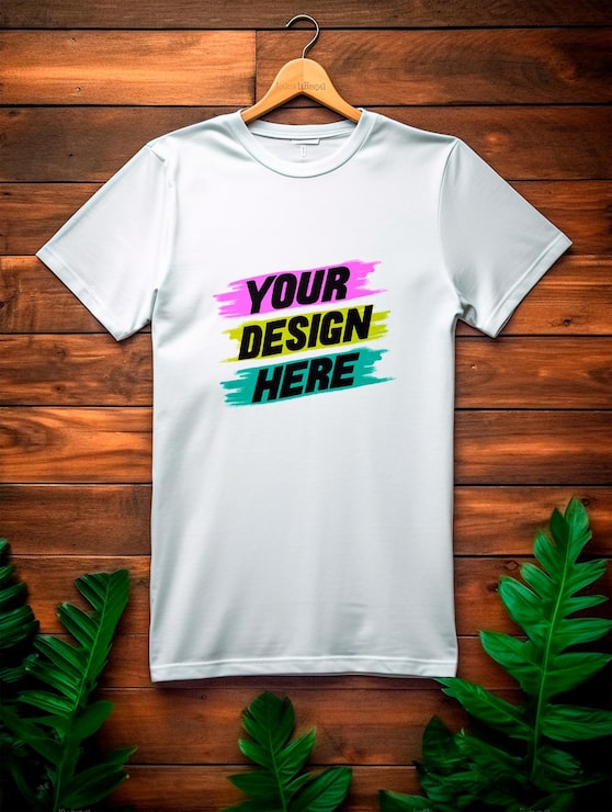 PSD mockup áo phông trắng sang trọng psd
