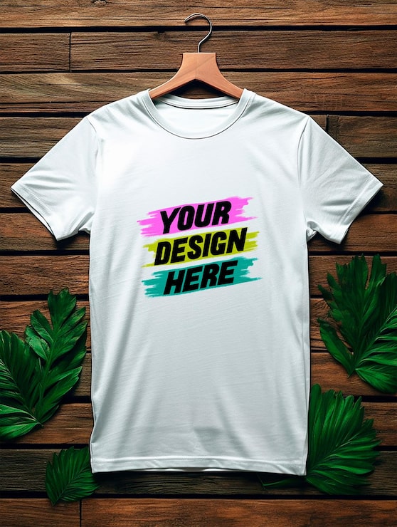PSD mockup áo phông trắng sang trọng psd
