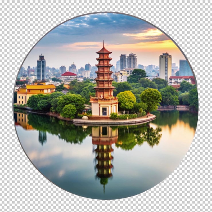 PSD một bức ảnh về một ngôi chùa với một bức ảnh về một ngôi chùa trên đó.