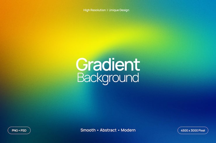PSD nền gradient trừu tượng mượt mà sống động