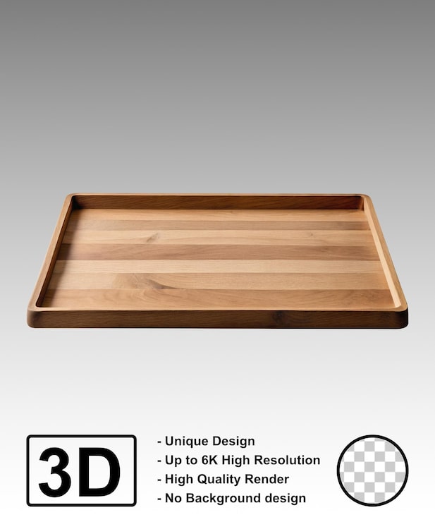 PSD thiết kế mockup khay kệ gỗ để trưng bày sản phẩm và thực phẩm mỹ phẩm