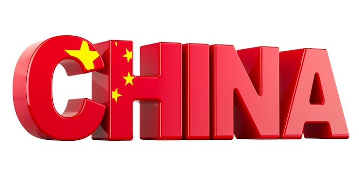 PSD từ trung quốc với cờ trung quốc kết xuất 3d được cô lập trên nền trong suốt