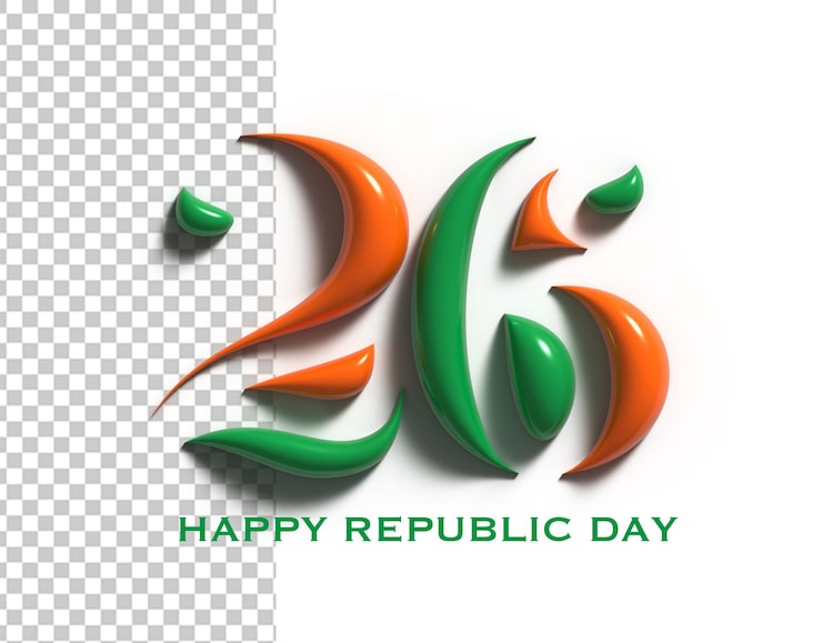 Gratis PSD 26 januari indiase dag van de republiek psd illustratie