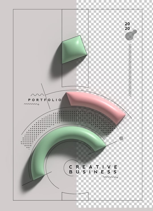 Gratis PSD abstract banner met portfolio calligraphic line art