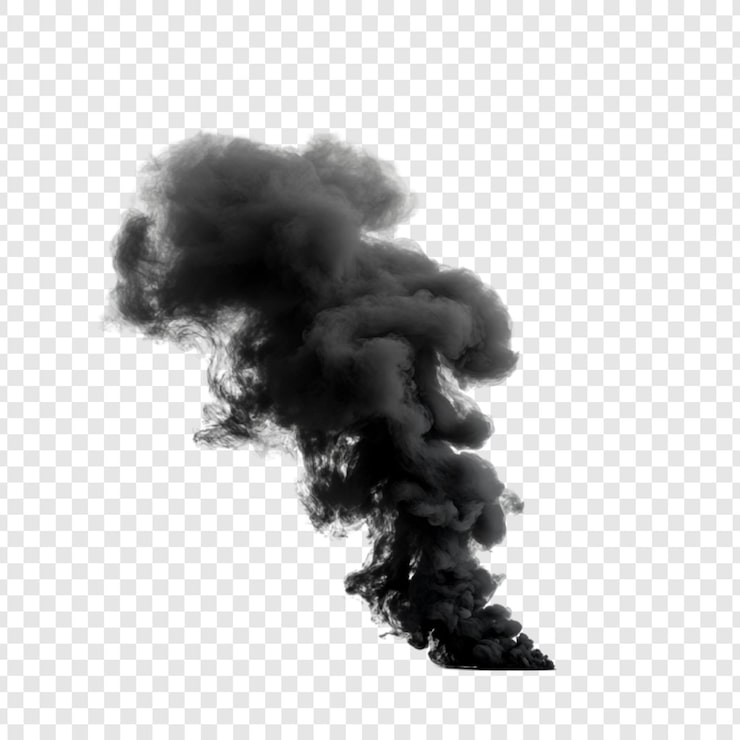 PSD gratuito abstract black smoke plume un'immagine oscura e misteriosa