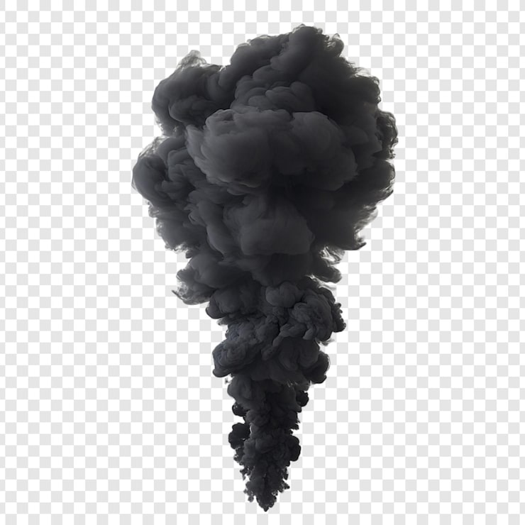 PSD gratuito abstract nuvola di inchiostro nero vortice di fumo eterico