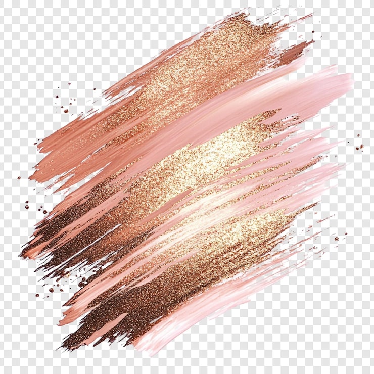 PSD gratuito abstracto pinceladas de oro rosa y rosa