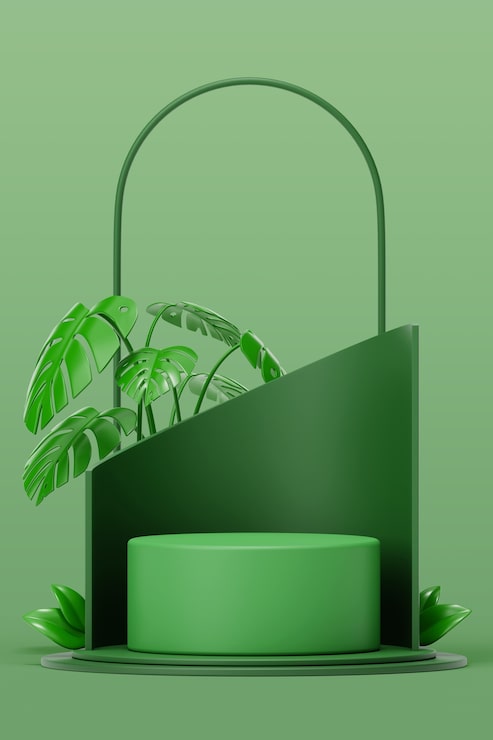 Gratis PSD achtergrond van het verticale podium in de natuur