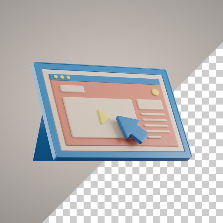 PSD gratuito aprendizaje en línea 3d en tableta